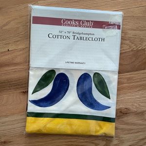 Vintage cooks club cottons tablecloth 52x70